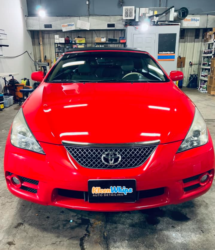 red car auto detailing