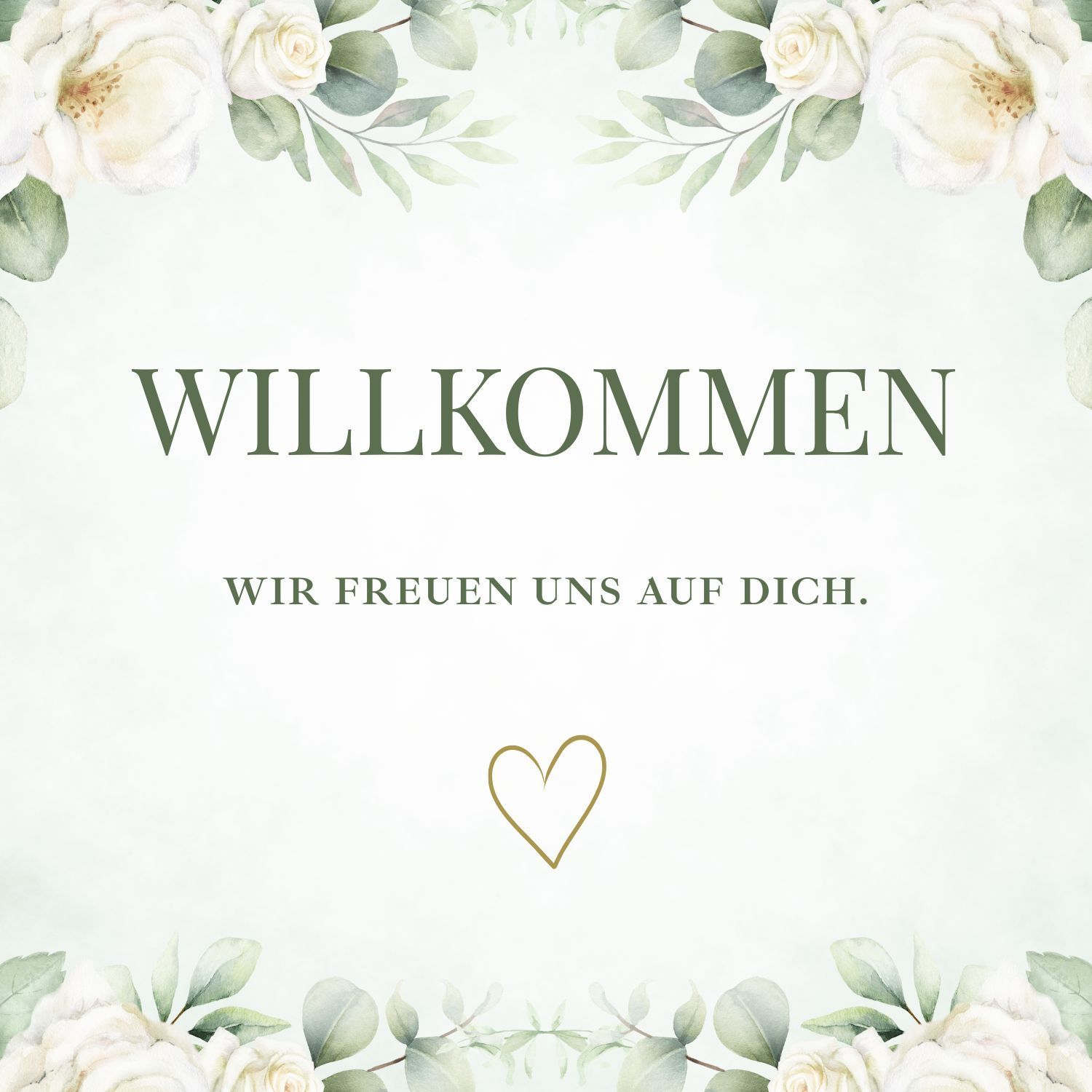 Herzlich Willkommen im Sense Day Spa – Blumenmotiv mit Einladung zum Wohlfühlen.