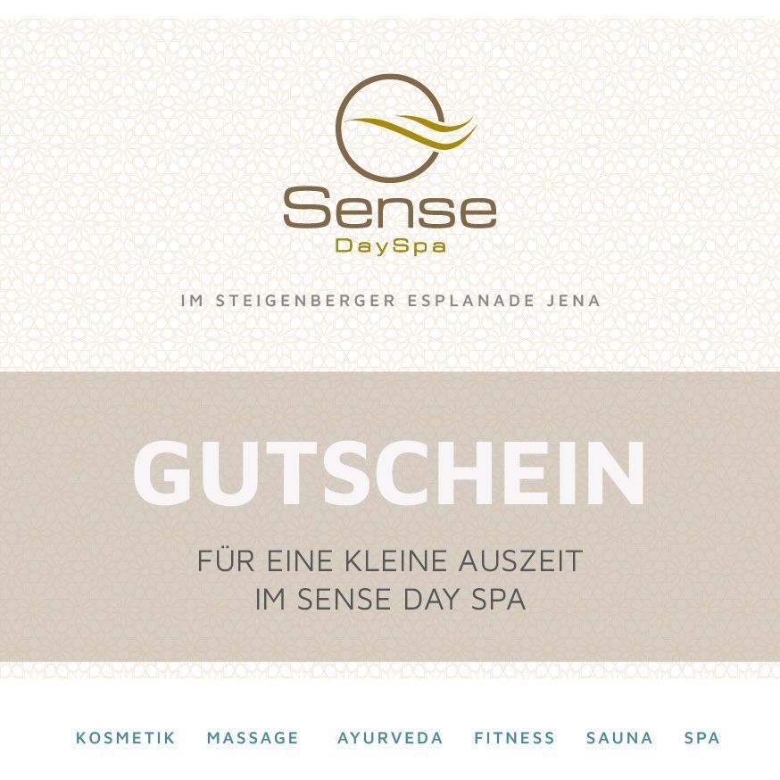 Einen Gutschein für eine Massage im Sense Day Spa