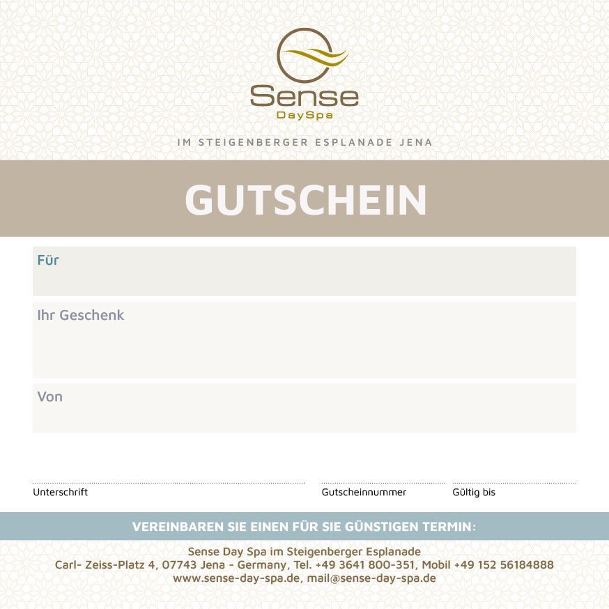 Es handelt sich um einen Gutschein für ein Spa in Deutschland.