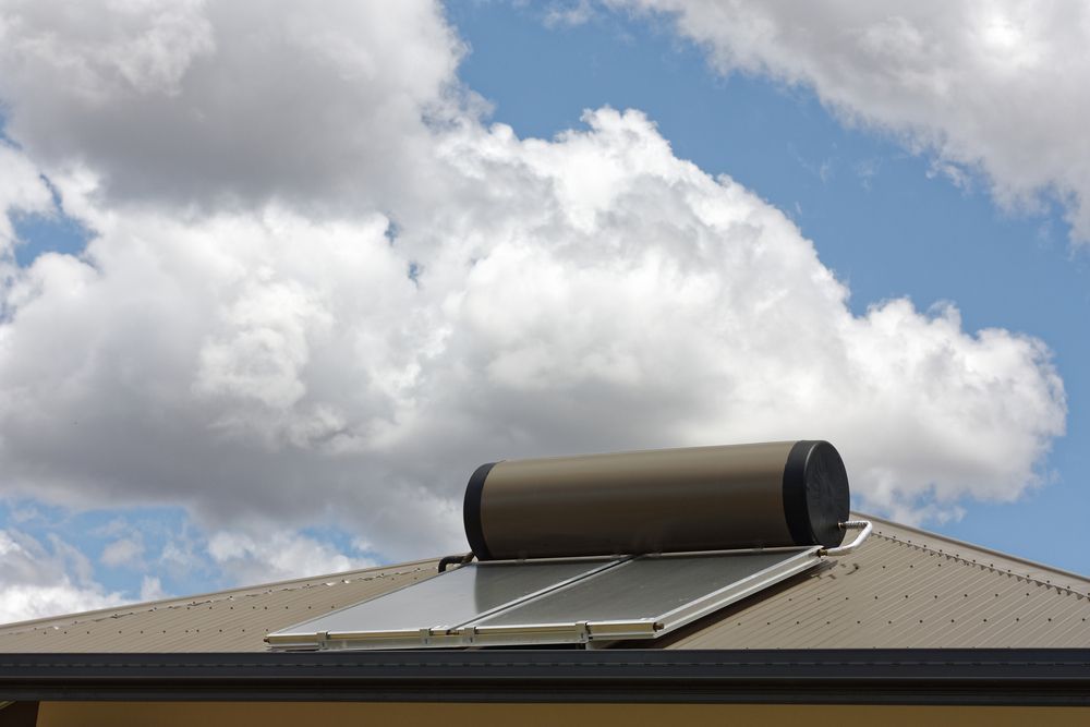Solar Water Heater on a Rooftop — Taps 'R' Us in Caloundra, QLD