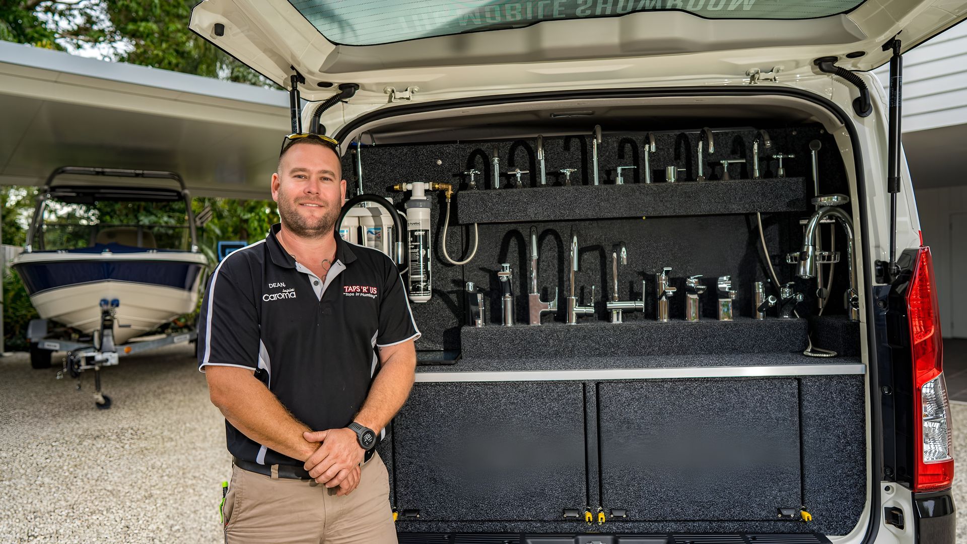 Plumbing Van Displaying Faucets — Taps 'R' Us in Kunda Park, QLD