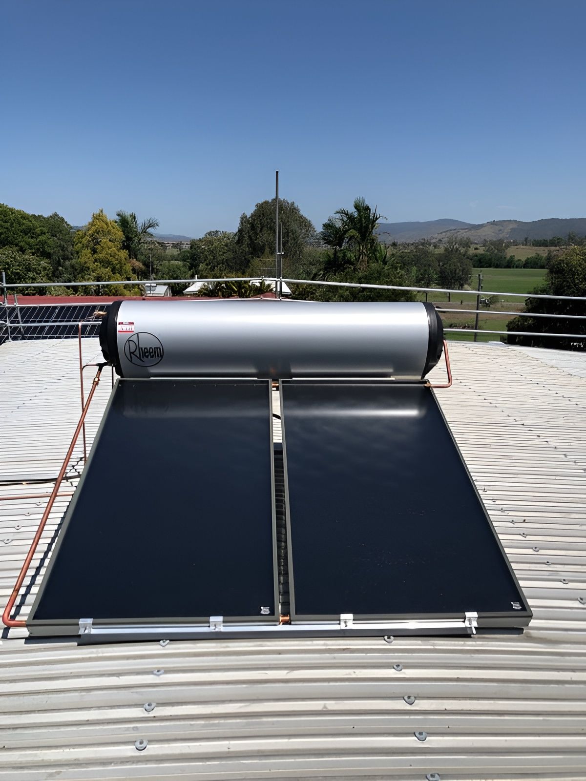 Solar Water Heater on a Rooftop — Taps 'R' Us in Bribie Island, QLD