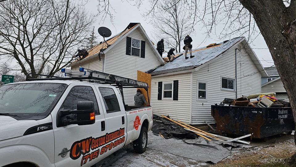 White Siding and Roofing Installation — Wausau, WI — CW Custom Exteriors
