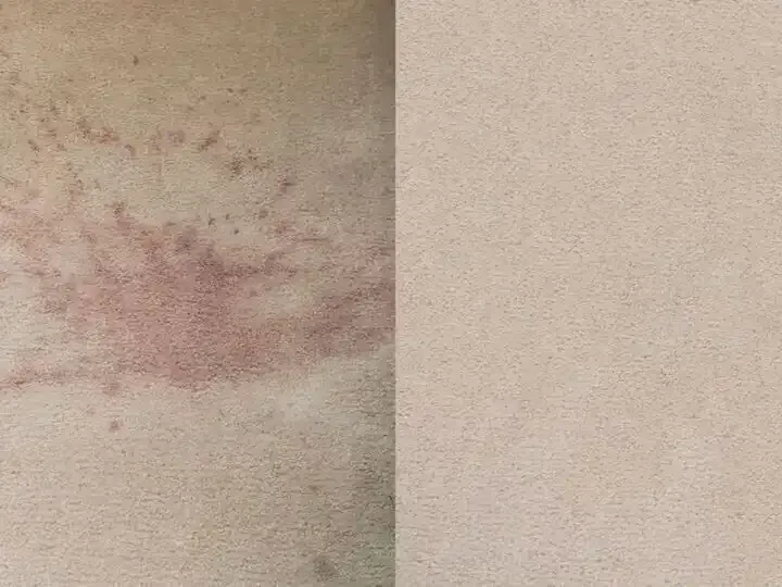 Red wine stain on a carpet