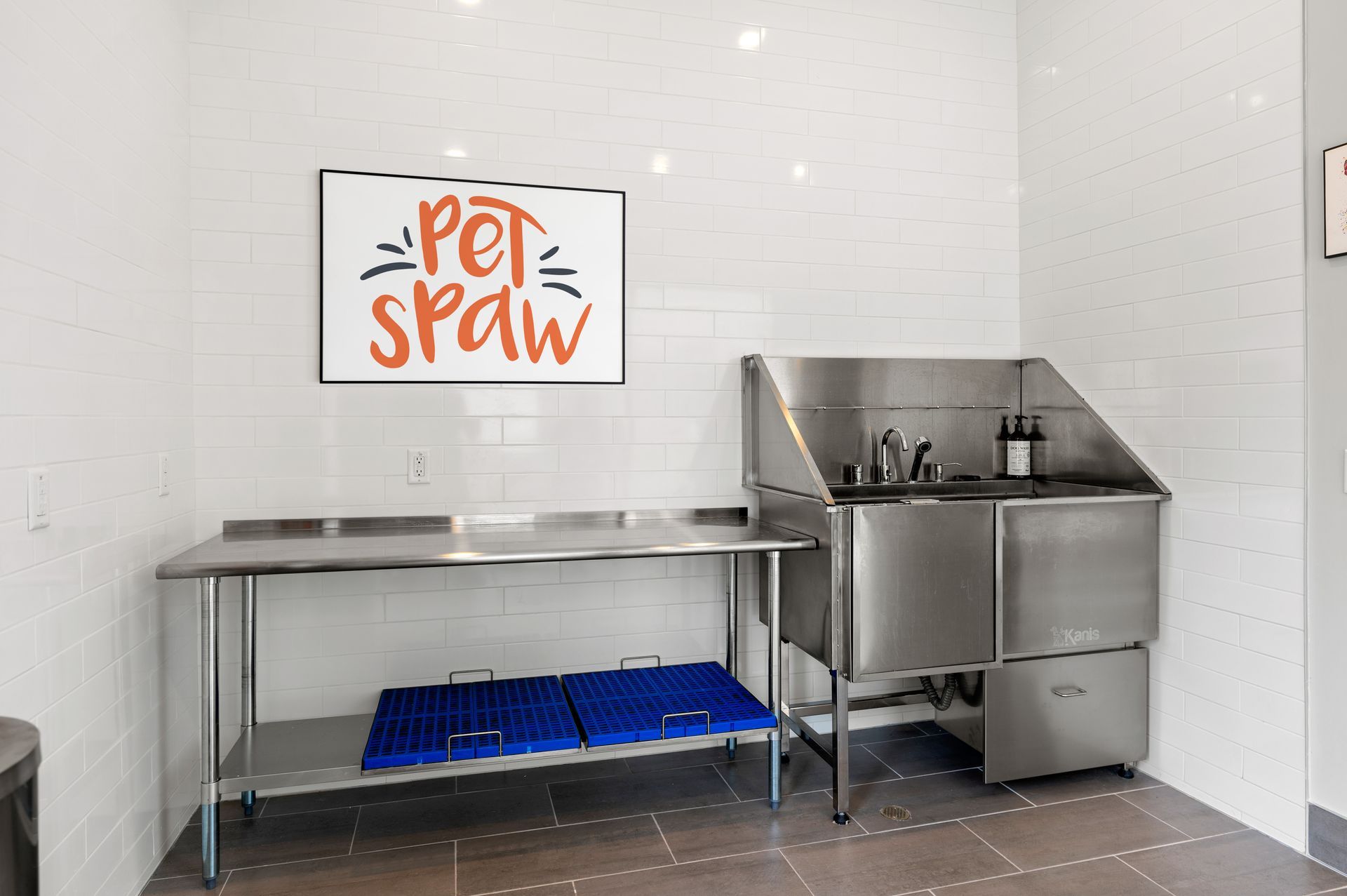 Pointe Grand on Main onsite pet wash area at Jacksonville FL, one of the newest pet-friendly apartments for rent.