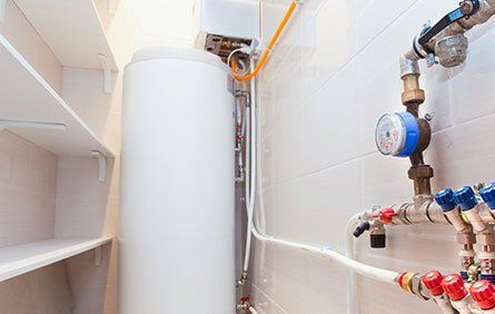 Water Heater Installation — Newly Installed Water Heater Tank in Everett, WA