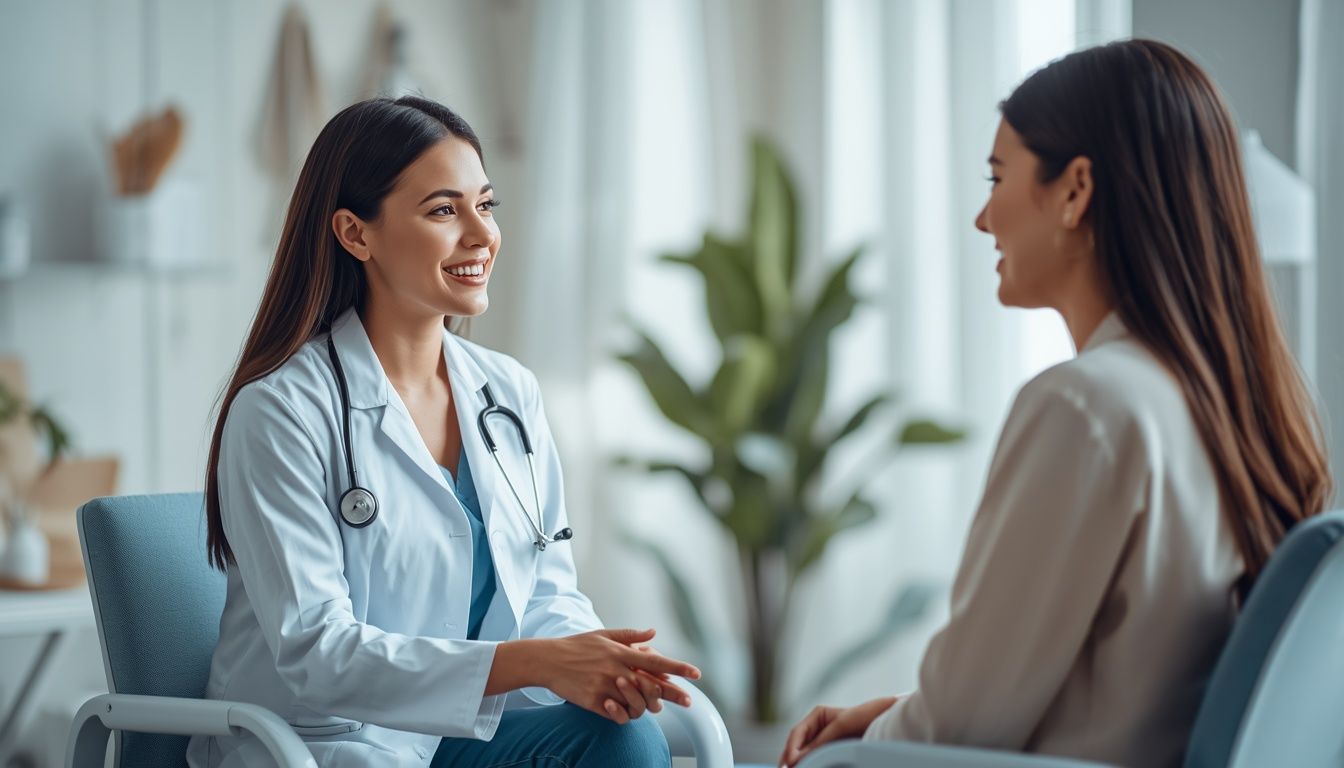 Female doctor consulting with a woman during a confidential STD testing appointment
