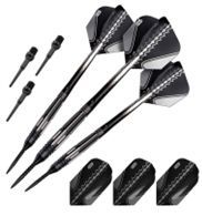 Viper Black Flux 90% Tungsten Steel Or Soft Tip Conversion Darts Black/Silver 20 Grams