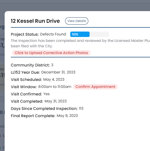 Local Law 152 Appointment Confirmation