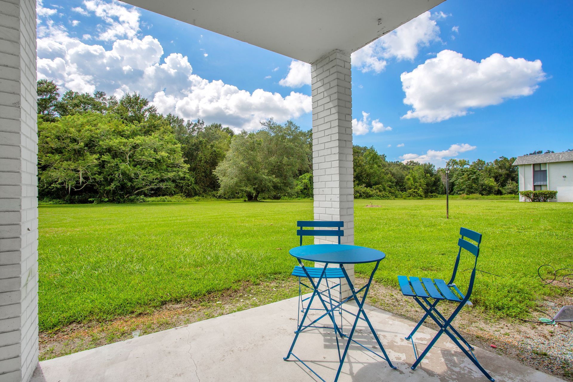 Patio and chairs at The Henry in Plant City, FL.