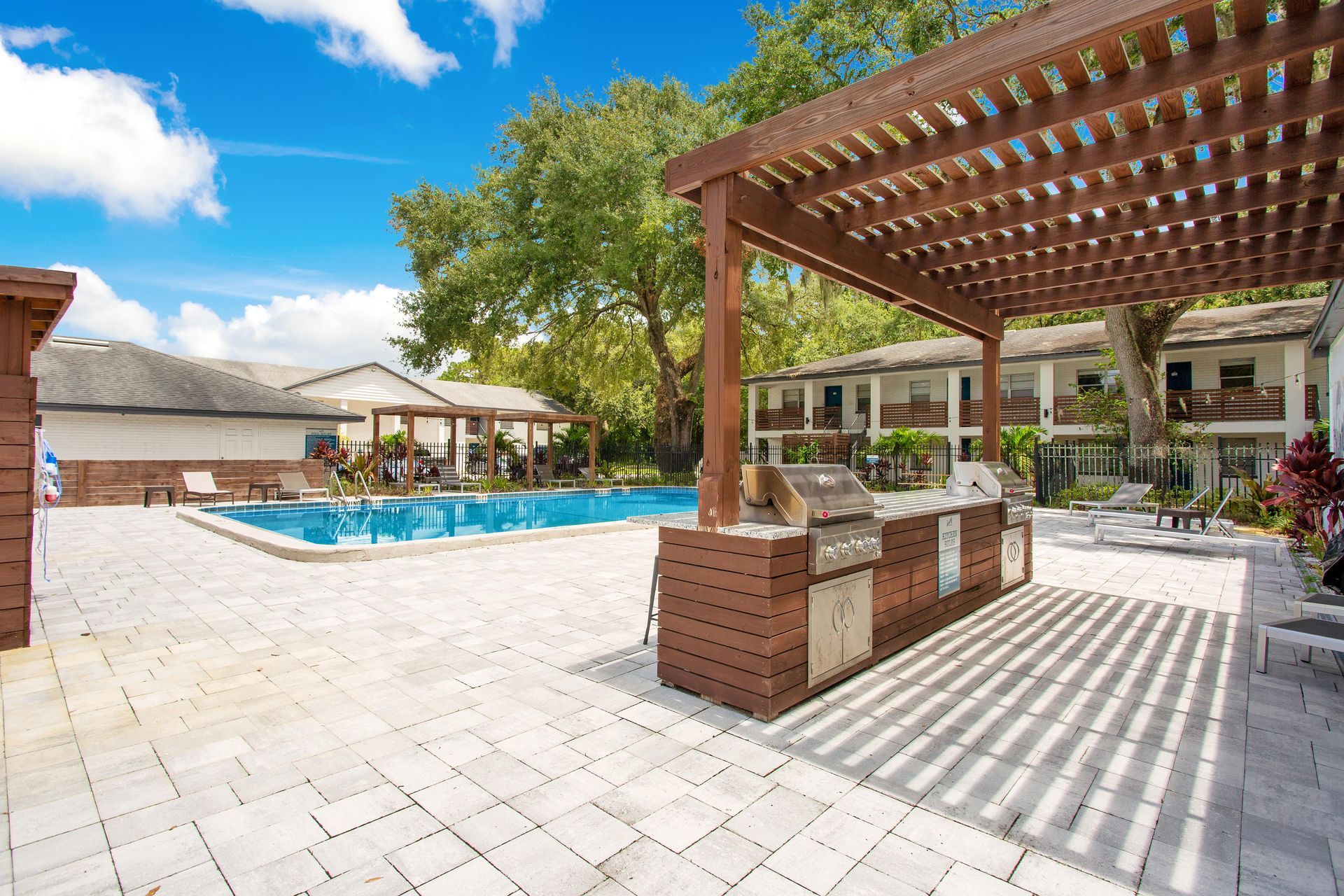 BBQ area at The Henry in Plant City, FL.