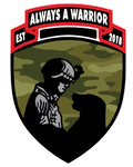 A military emblem that says always a warrior