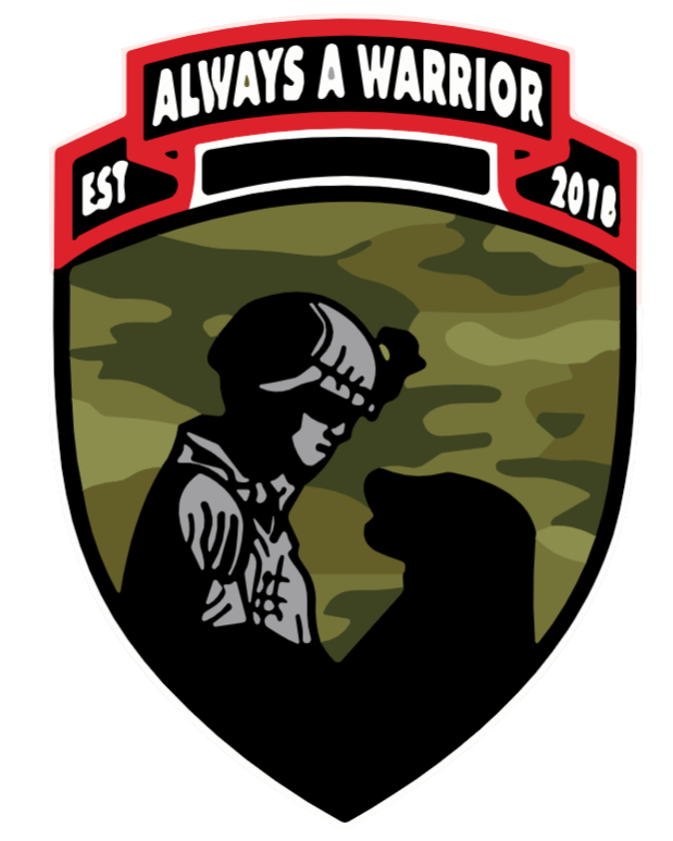 A military emblem that says always a warrior