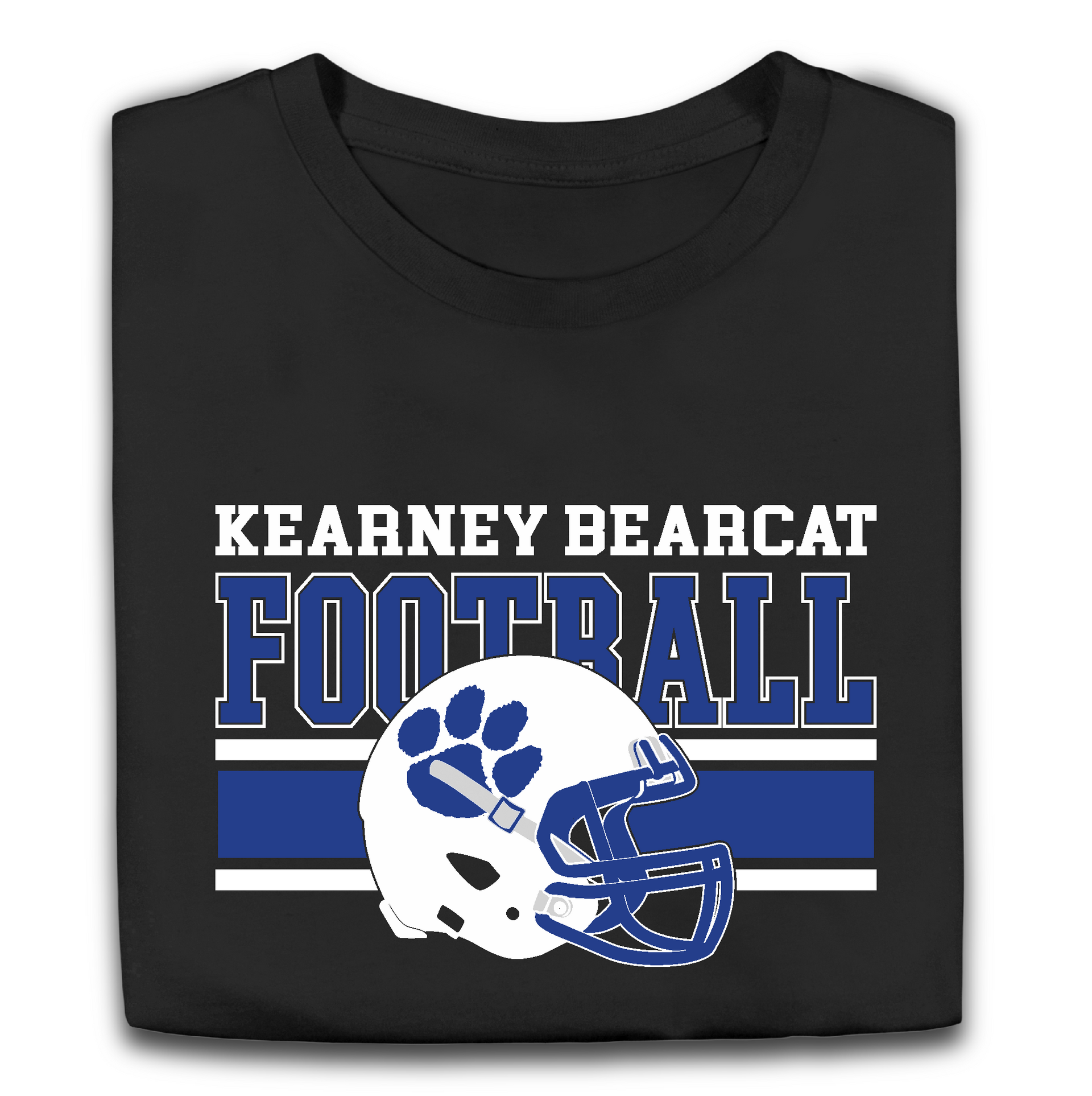 A black t-shirt that says kearney bearcat football