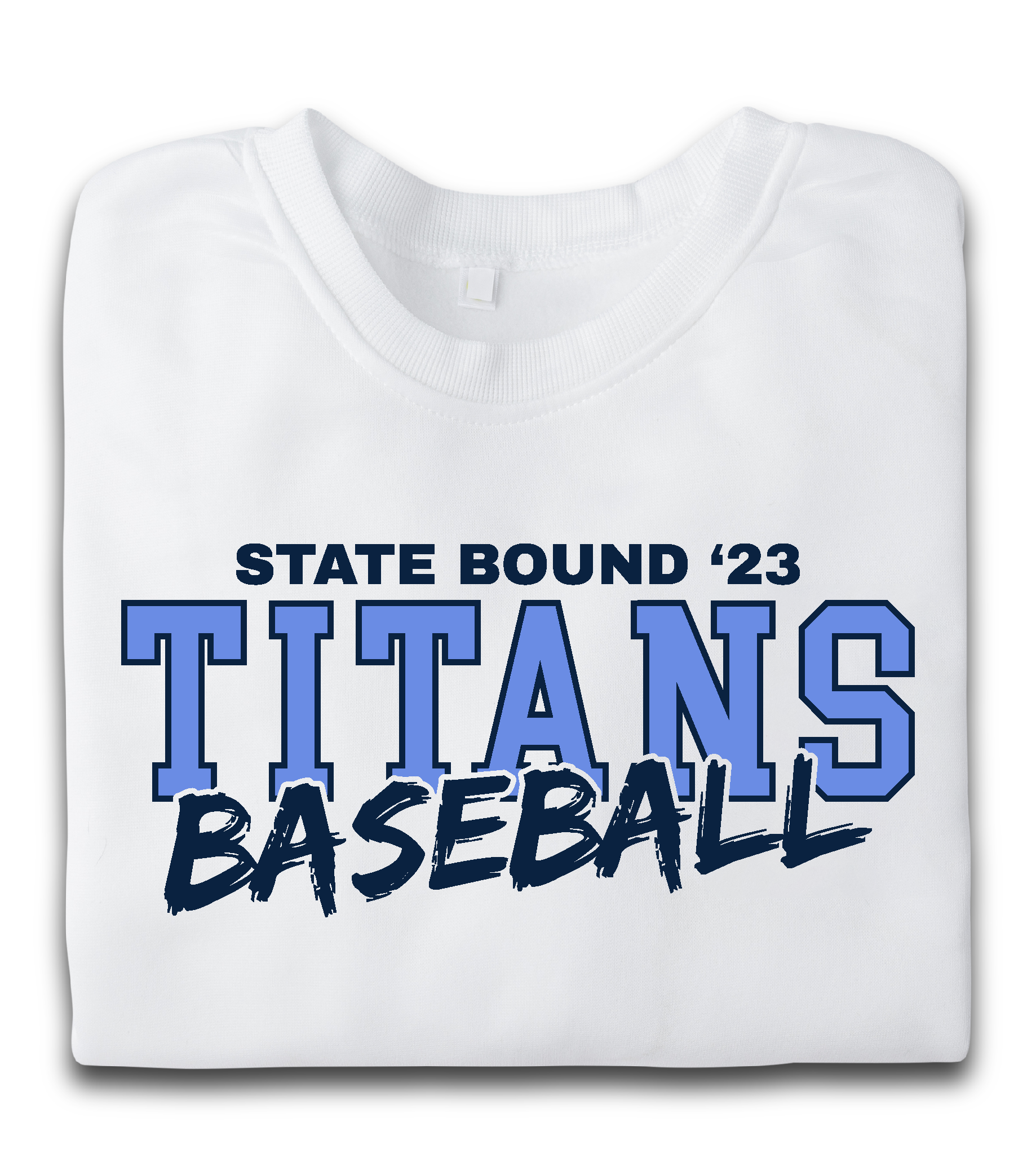 A white shirt that says titans baseball on it