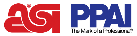 A red and blue logo for ag ppai the mark of a professional