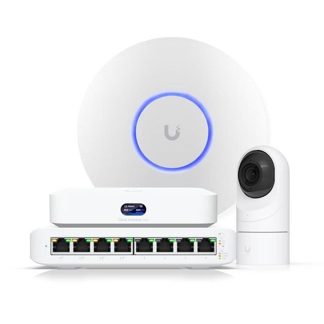A bunch of white devices are stacked on top of each other on a white background.