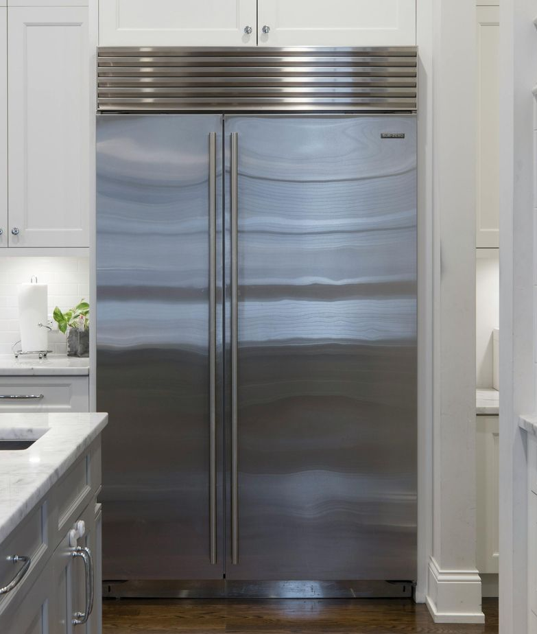 a clean and modern stainless steel fridge