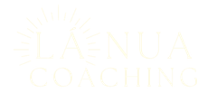 A white background with the words lingua coaching written in yellow letters.