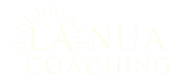 A white background with the words lingua coaching written in yellow letters.
