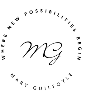 A logo for mary guilfoyle where new possibilities begin