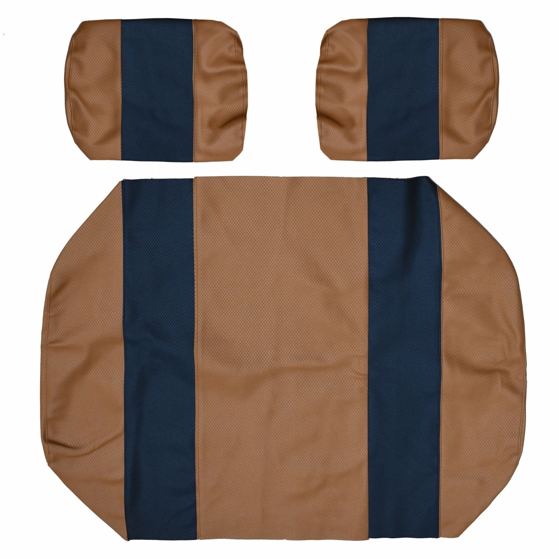 Club Car DS Seat Covers - Pre 2000 - Blue and Tan