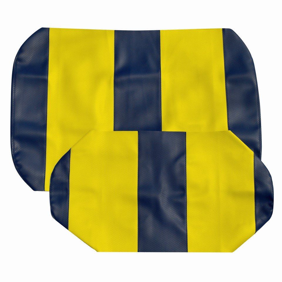 E-Z-GO TXT Navy Blue & Yellow Golf Cart Seat Covers
