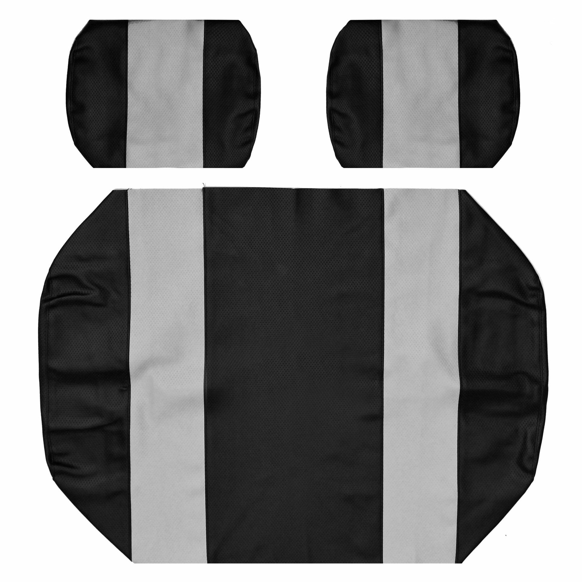 Club Car DS Seat Covers - Pre 2000 - Silver and Black