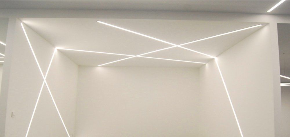 strisce led soffitto e parete