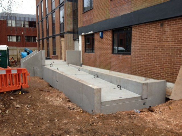 Entrance ramp into apartments