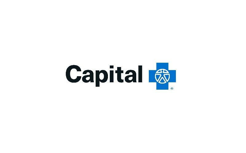 The capital one logo is on a white background.