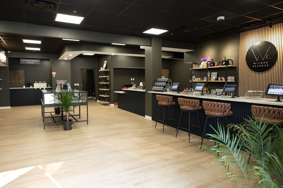 Wicked Reserve Dispensary interior in Rochester's NOTA district
