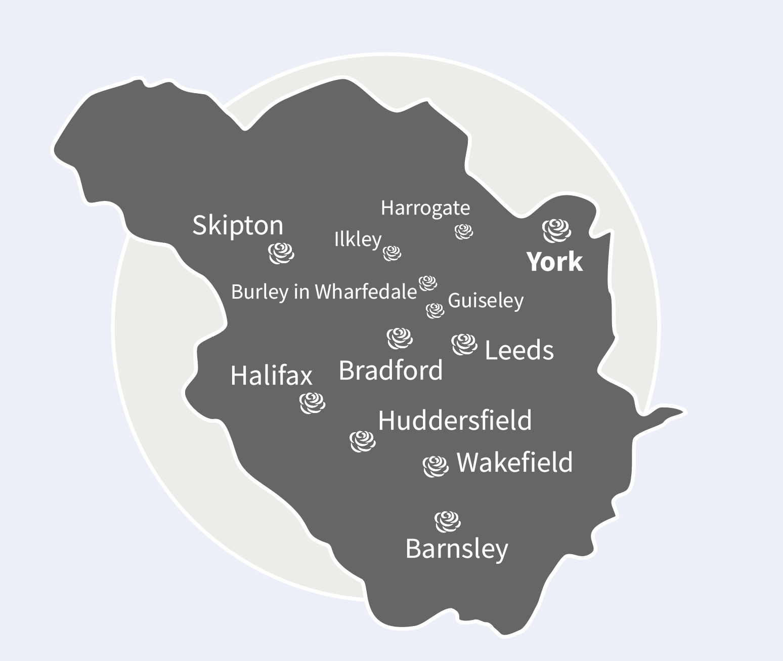 A map of york and the surrounding area