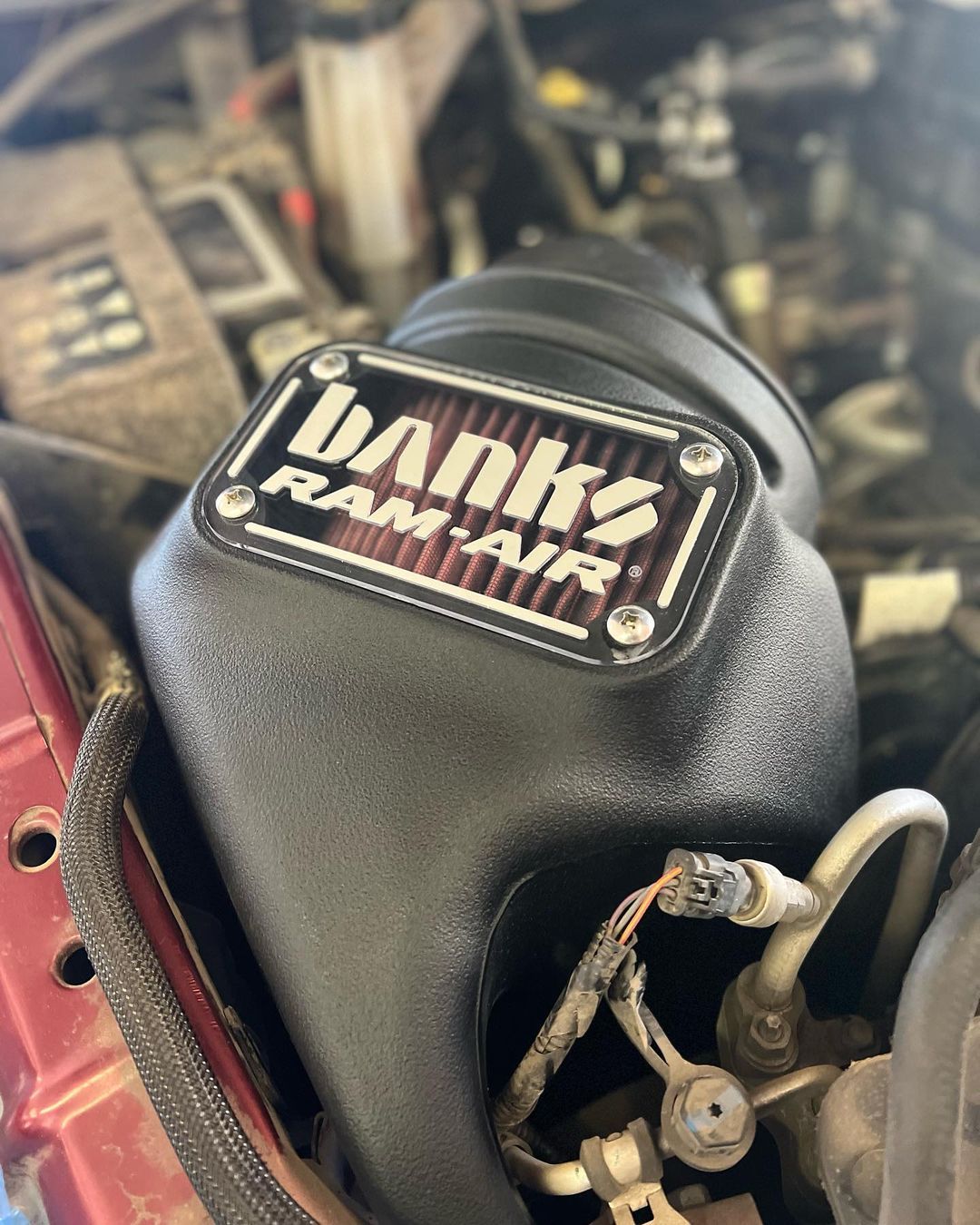 A close up of a bank ram air engine