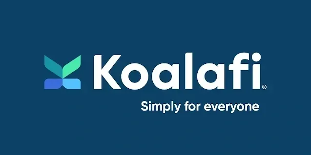 The koalafi logo is simply for everyone on a blue background.