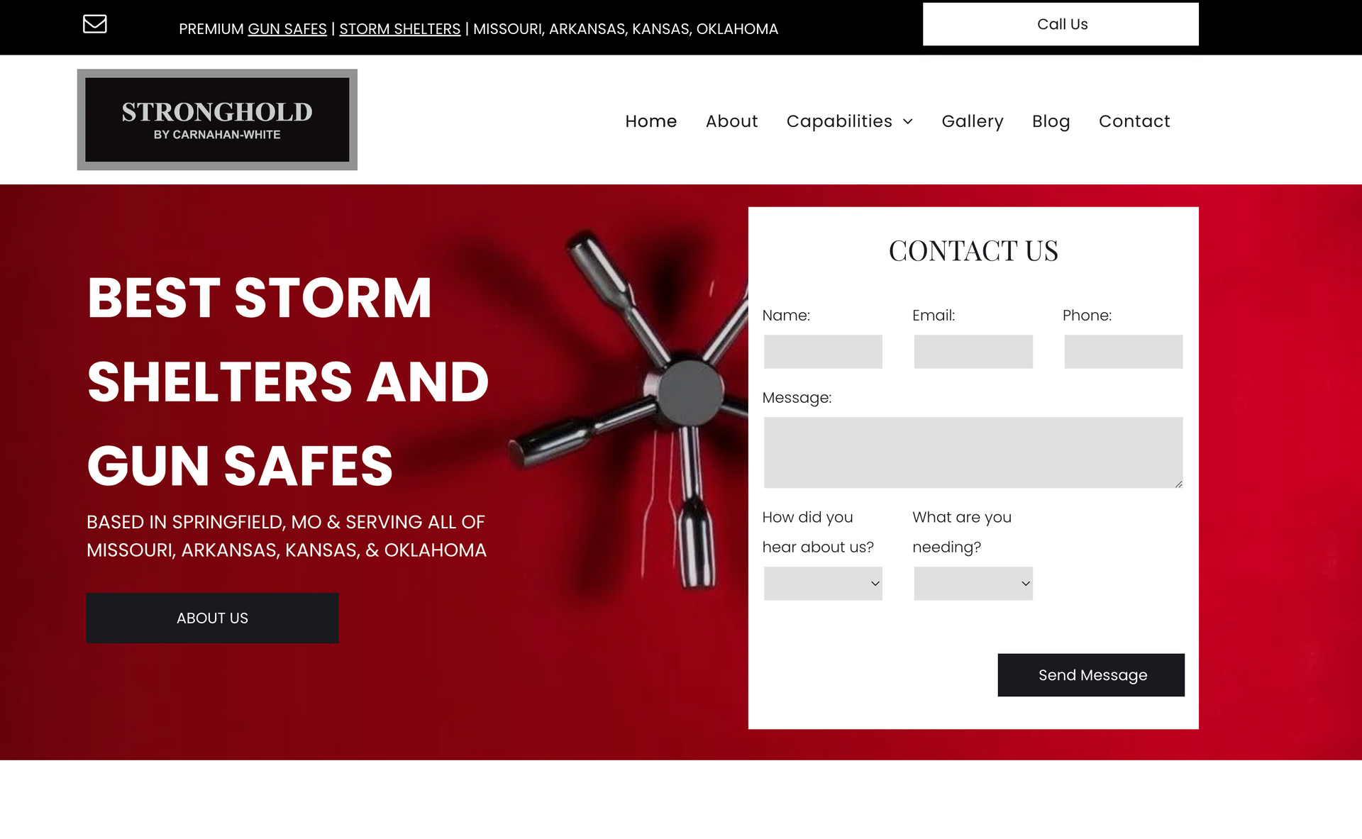 Stronghold website | SEO for safe rooms springfield mo