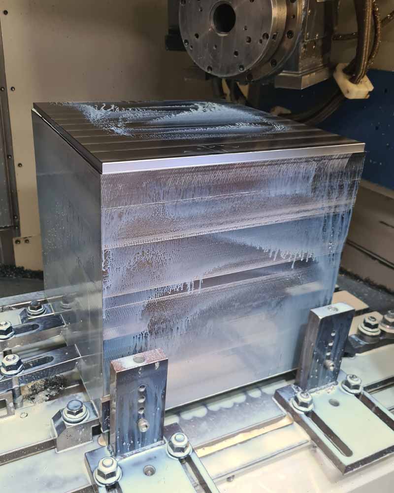 custom engineered high tensile steel 6 way block