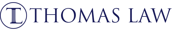 Thomas Law logo. A blue