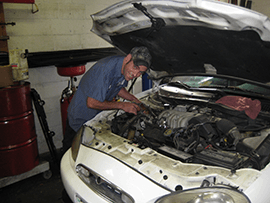 Engine being Worked on by a Mechanic, Transmission Replacement in Hopewell, VA