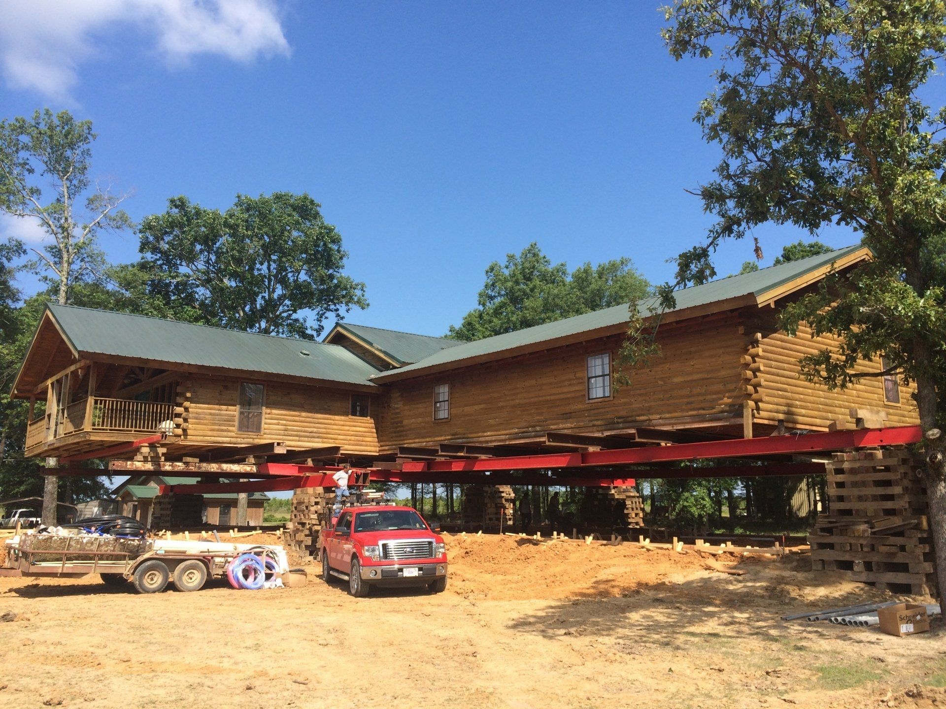 Wood House Lifting — Dauphin Island, AL — Means House Moving Inc.