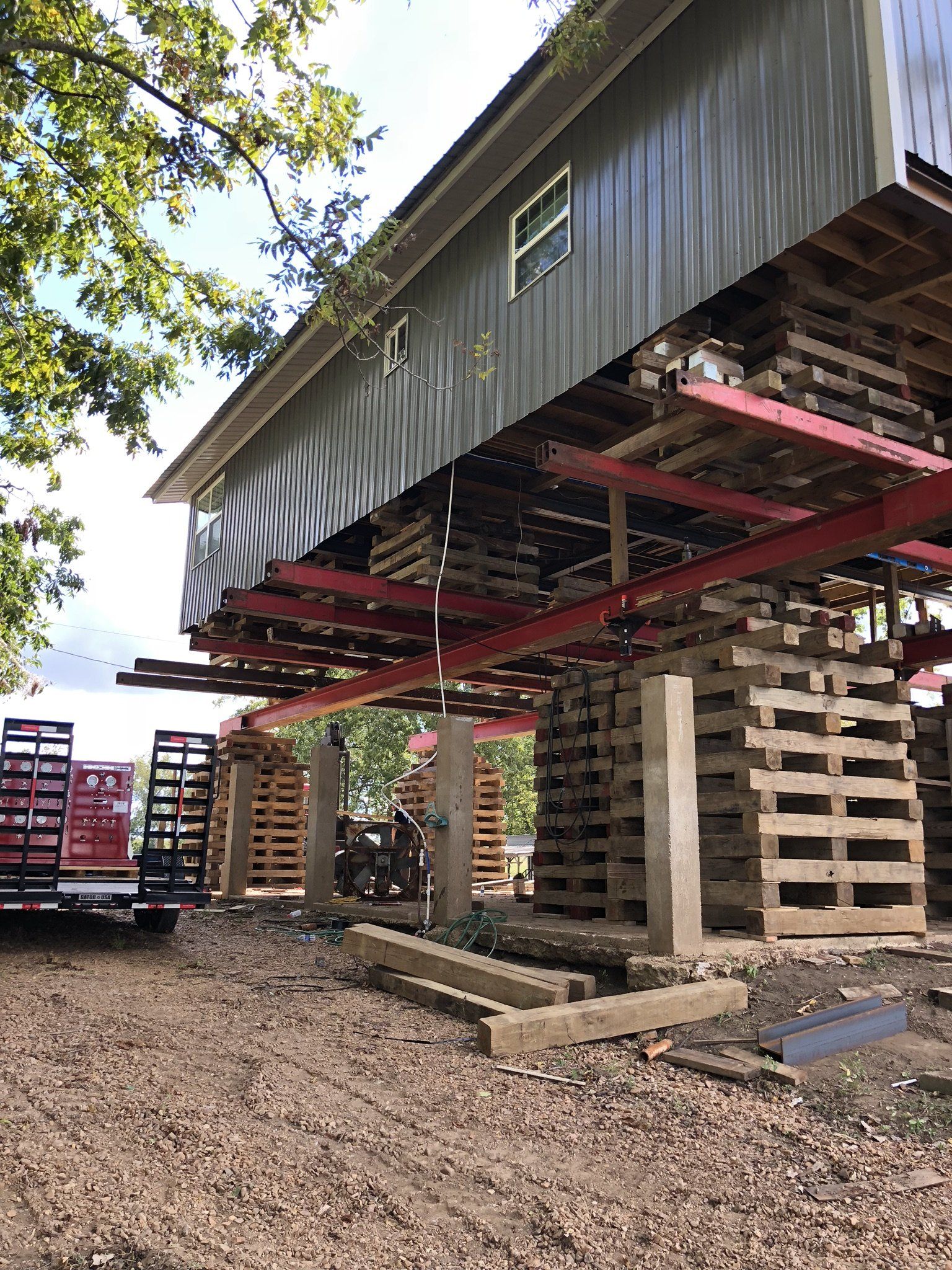Lifted House — Bon Secour, AL — Means House Moving Inc.