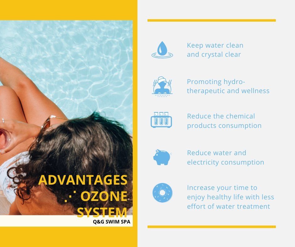 Swim Spa Ozone System Benefits, Q&G swim spa Thailand, Thailand pool and spa, swim spa best buy in Thailand