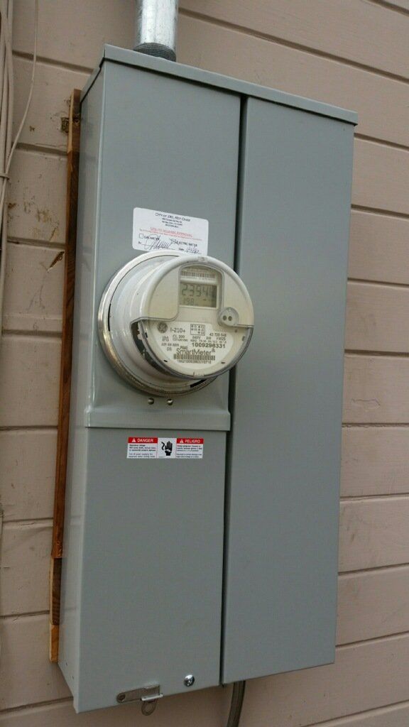 electric box with meter - electrical contractor services in Salinas, CA