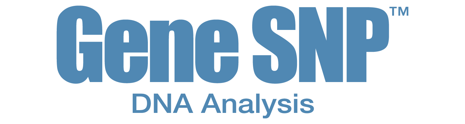 A blue logo for gene snp dna analysis