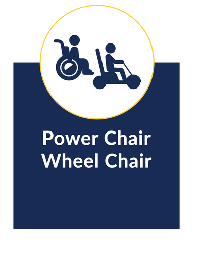 a person in a wheelchair is sitting in a power chair .
