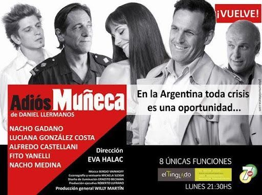 A movie poster for adios muñeca in argentina