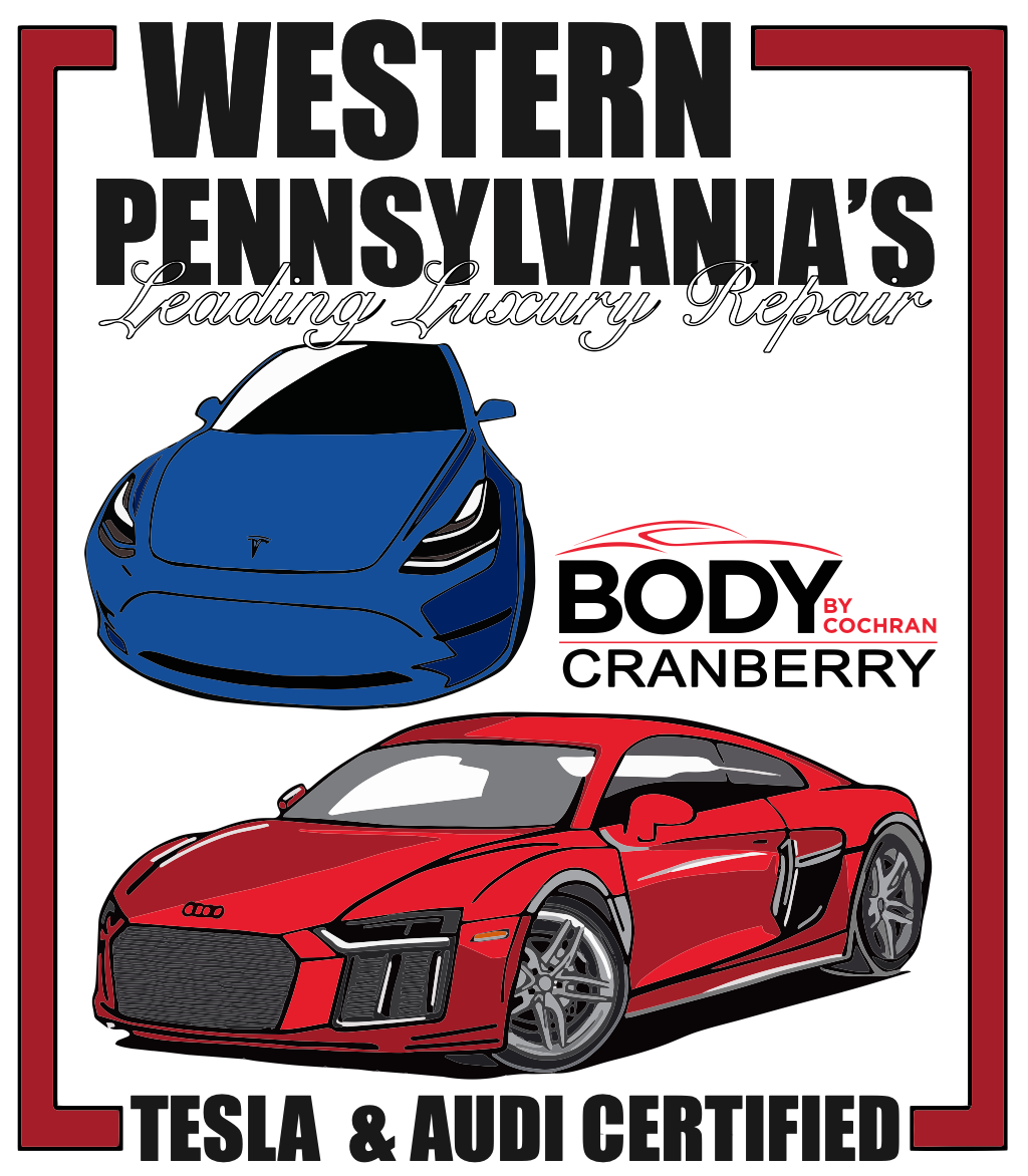 A tesla and audi are certified by western pennsylvania 's body cranberry