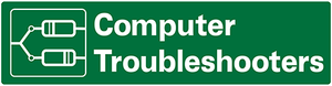 a company logo that says computer troubleshooters on it