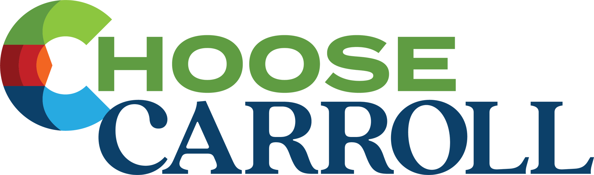 A logo that says choose carroll it 's all here